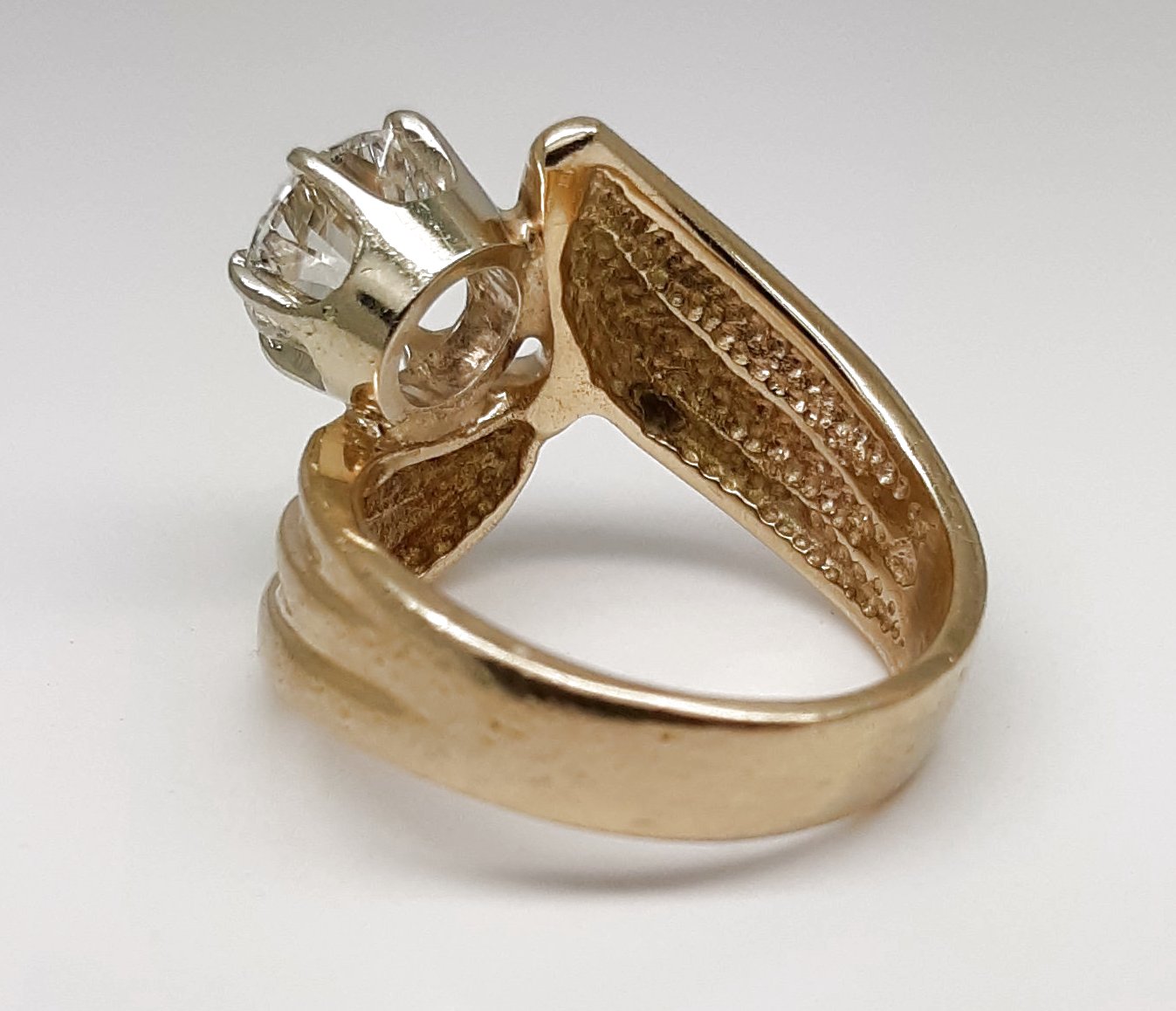 A lady's estate 1.19ct natural diamond solitaire fashion ring, circa 1990s.